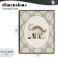 thumbnail image 4 of Stupell Industries Eclectic Watercolor Dinosaur Monstera Border Black Framed Giclee Art, 11 x 14, by LSR Design Studio, 4 of 8