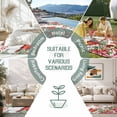 thumbnail image 6 of Cardinal Bird Outdoor Rug for Patio/Deck/Porch, Non-Slip Large Area Rug 4 x 6 Ft, Winter Poinsettia Pine Cones Berry Wood Indoor Outdoor Rugs Washable Area Rugs, Reversible Camping Rug Carpet Runner, 6 of 8