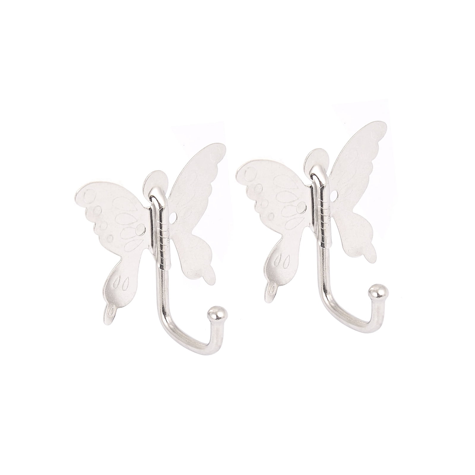 Unique Bargains Bedroom Bathroom Wall Mounted Cloth Towel Hook Hanger 2pcs