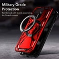 thumbnail image 5 of Armor Magnetic Stand for iPhone 16 Pro Max Case, Magsafe Kickstand [360° Rotating Ring Rugged Tough, Military ShockProof Heavy Duty Protective] Phone Case for iPhone 16 Pro Max - Black, 5 of 7