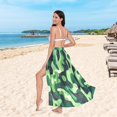 thumbnail image 6 of FORMRS Womens Beach Sarong Semi-Sheer Bikini Wrap Skirt Swimsuit Cover-ups, Green Camouflage Pattern, 6 of 7