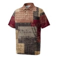 thumbnail image 4 of Domzest Men's Big and Tall Polo Shirts Short Sleeve Moisture Wicking Plus Size T Shirts Quick Dry Collared Plaid Golf Shirt Coffee 6XL, 4 of 6