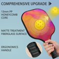 thumbnail image 2 of Pickleball Paddles Set Of 2, Fiberglass Surface, Fluid Smoke Aurora Art Style, 4 Balls & Bag, 2 of 5