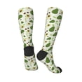 thumbnail image 4 of Fotbe Green Avocado print Women's Men's Novelty Crew Socks Cotton Socks Knee High Socks for Walking,Running,Nurses,Pregnancy, 4 of 9