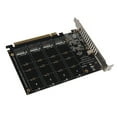 thumbnail image 4 of Adaptador Lector De Tarjetas PH44 4 Puertos M.2 NVMe SSD A PCIE X16 M Key, Funcionamiento Estable, 4 Señales De Velocidad Completa De 32 Gbps, 4 of 7
