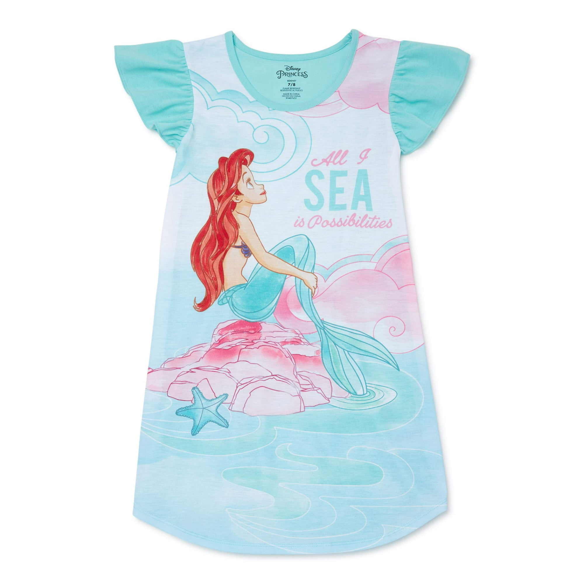 Mermaid nightgown little girl hotsell