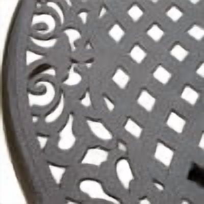 Outdoor Cast Aluminum Round Dining Table 48 Inch, Large Leisure Desktop for Patio Garden, Bronze