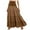 Brown, variant on vigerkar Midi Skirt Women’s Elastic High Waist Boho Maxi Skirts Ruffle A Line Swing Skirts Brown, M