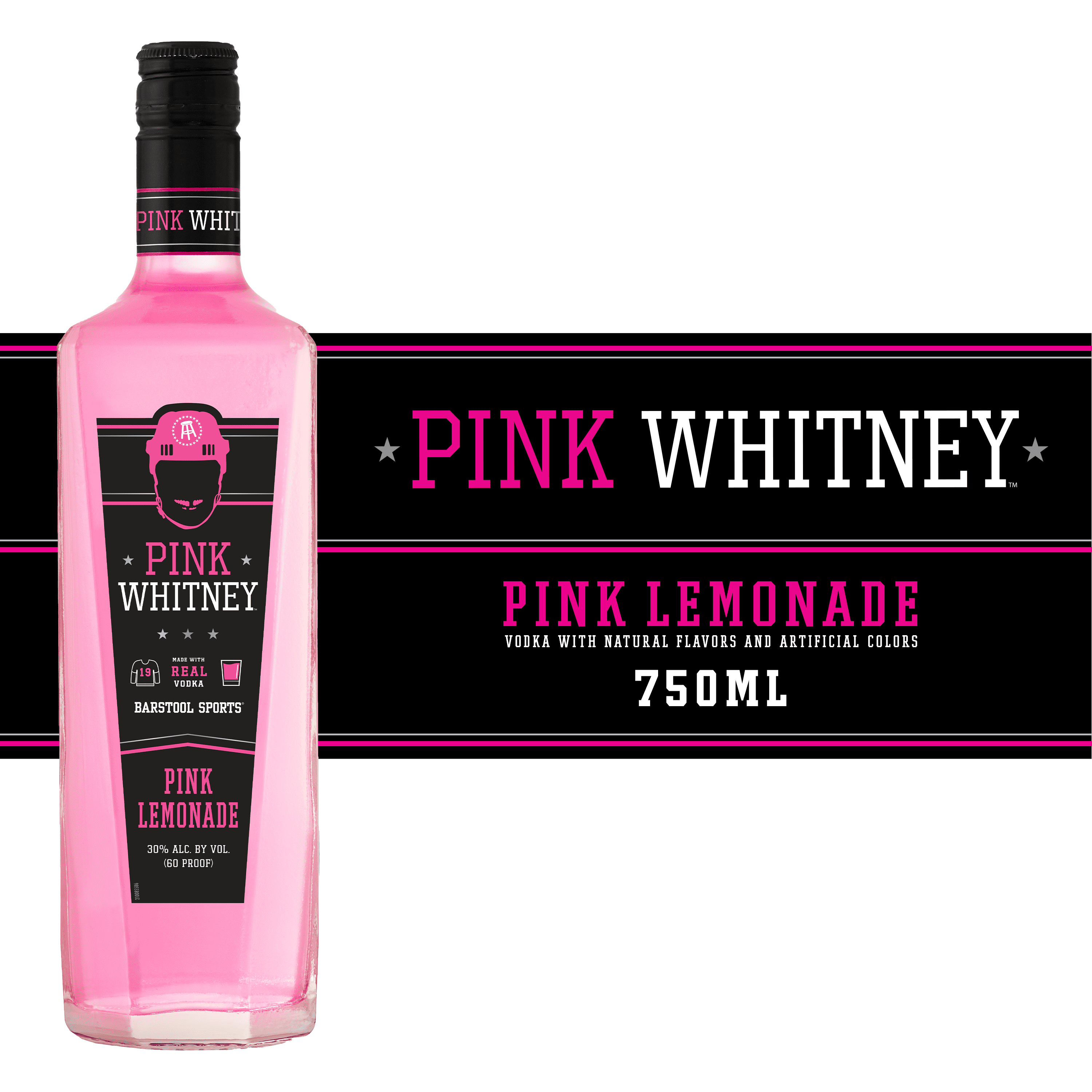 Pink Whitney Lemonade Flavored Vodka, 750ml Glass Bottle, 30% ABV