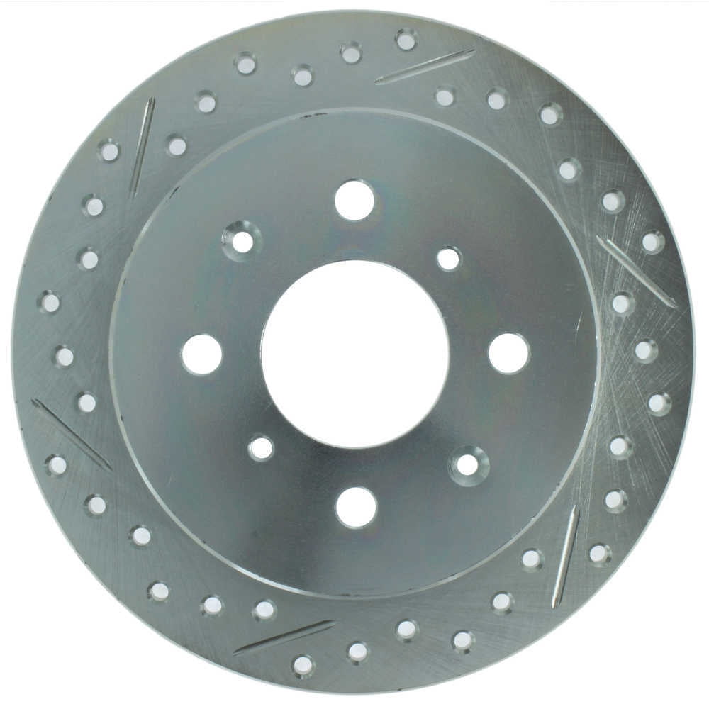 StopTech Select Sport 92-00 Honda Civic Drilled and Slotted 1-Piece Rear Passenger Side Brake Rotor Fits select: 1994-1995 HONDA CIVIC EX, 1990-1996 ACURA INTEGRA