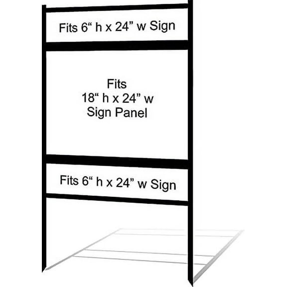 justsignframes Real Estate Yard Sign Stake Metal H Frame (1 Pack) - 18" x 24"