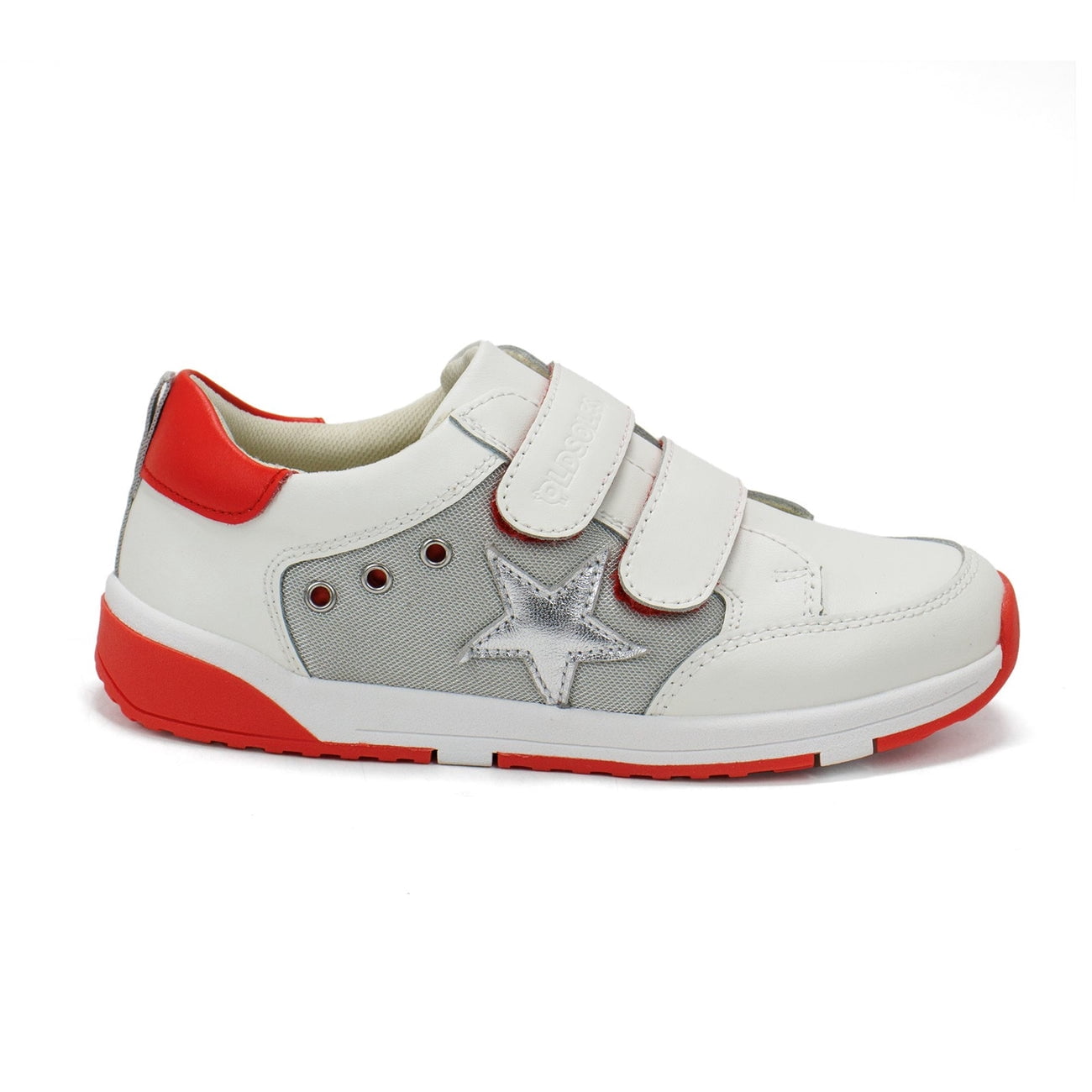 White / Bright Red