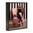 thumbnail image 2 of Stupell Industries Eclectic Pamper Party Cat Black Framed Giclee Art, 12 x 12, by Lucia Heffernan, 2 of 8
