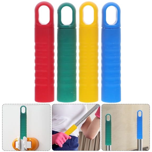 BESTOYARD 4Pcs Mop Handle Replacement Grips with Convenient Hanging Hole Assorted Color Plastic