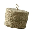 thumbnail image 1 of Cesta redonda de almacenamiento de pastos marinos con tapa Organizador de pastos marinos Caja de almacenamiento de refrigerios Contenedor doméstico, 1 of 9