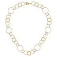 thumbnail image 3 of 14K Yellow Gold Link Fancy Necklace Chain Combo Circle 18 inch mm, 3 of 4