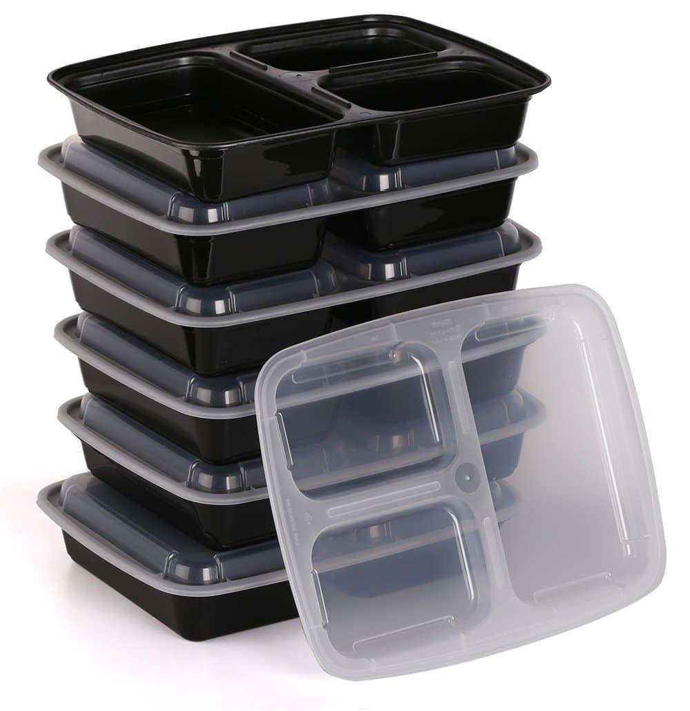 Estilo 3 Compartment Microwave Safe Bento Food Container with Lid 6