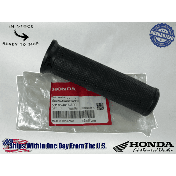 Honda Genuine OEM LT HANDLEBAR GRIP 2017-2024 REBEL 300 500 53165-K87-A00