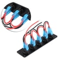 thumbnail image 4 of Rankomu 12-24V 5 Gang Panel De Interruptor Basculante Redondo Para Tablero LED Azul Para RV Barco Yate Marino, 4 of 5