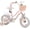 Pink, variant on ACEGER 16 Inch Girls Bike with Basket and Training Wheels, Unicorn Style for Ages 5-9, Purple