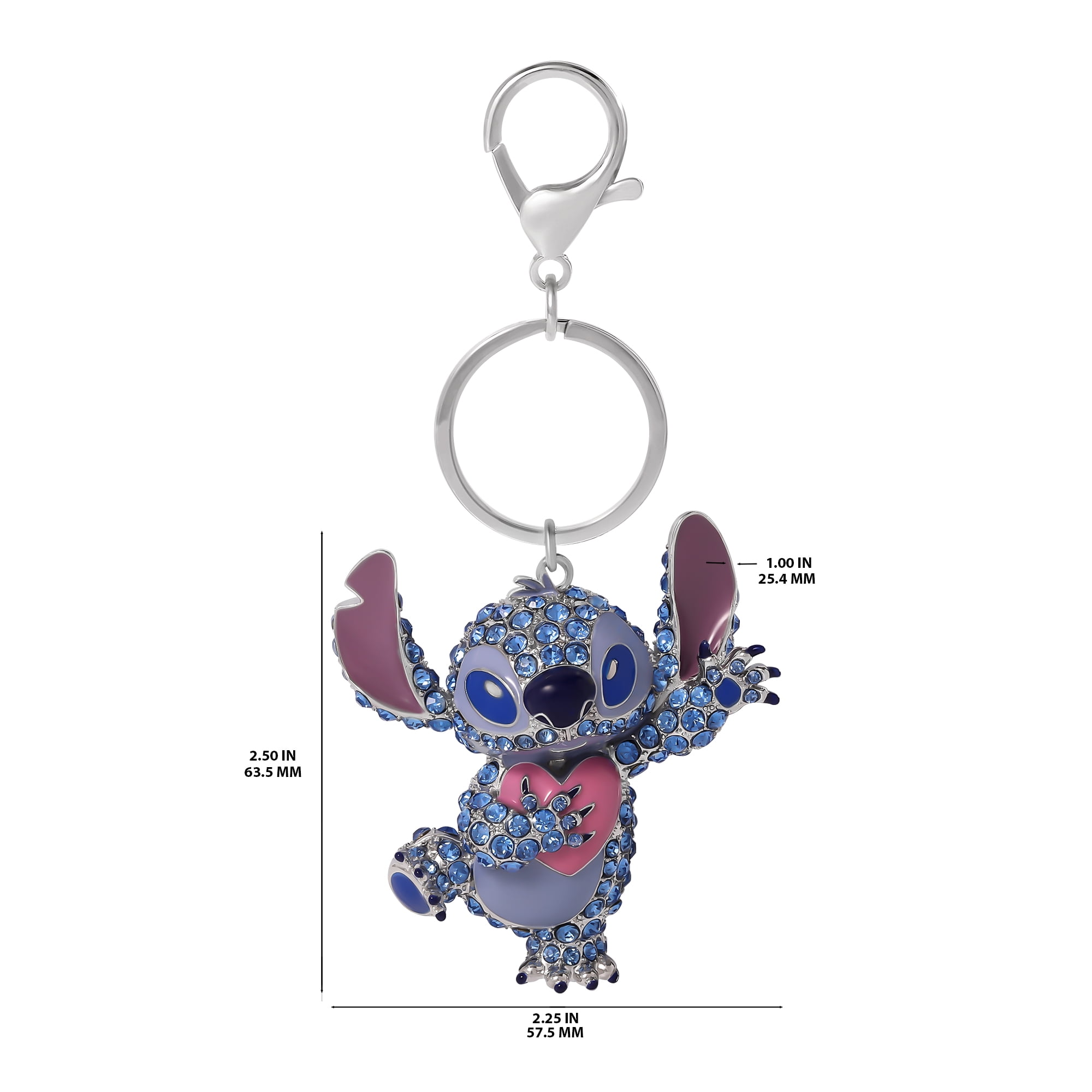 Disney Stitch Crystal Pavé Bag Charm Keychain – Officially Licensed