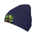 thumbnail image 2 of Beetlejuice Winter Hats Warm Knit Cuffed Beanie Unisex Skull Knitted Caps Fashion Ski Hat For Men And Women Navy Blue, 2 of 9