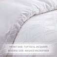 thumbnail image 4 of Maple&Stone Queen Duvet Cover Set Pieces Textu Tufted Boho Bedding Sets Zipper Closure Design with Ties Duvet Cover + Pillow Shams Comforter NOT Included ( Queen Siz, 4 of 7