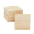 thumbnail image 3 of BLESIYA 10 Pieces Wood Squares Cutouts Plaques Versatile Wood Sign Blank Wood Slices, 3 of 8
