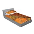 thumbnail image 2 of Ambesonne Nature Fitted Sheet & Pillow Sham Set, Grand Cany Monument, Twinxl, Orange Blue, 2 of 2
