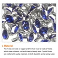 thumbnail image 4 of 100pcs Crystal Rivets 8mm Rhinestone Rivets Rapid Stud Rivets for Clothing Leather Crafting, Azure, 4 of 6