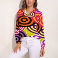 thumbnail image 3 of Marksman Objective Patterning Long Sleeve Blouse Woman Streetwear Casual Shirts Summer Oversize Woman Streetwear Clothing Birthday Present, 3 of 7