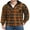 03-Black Orange, variant on GIRUNS Men's Plaid Shirts Jacket Fleece Flannel Lined Long Sleeve Shirts Sherpa Button Down Coat With Hood Black Light Green L