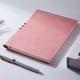 thumbnail image 2 of Fiudx Agenda de Color Liso, Cubierta de Cuero Genuino Premium, Diseño Perforado de 200 Páginas, Escritura Elegante, Práctico Portalápices, Versátil para La Oficina o Viajes, Tamaño A5 (21,5 X 15,5 Cm, 2 of 7