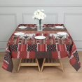 thumbnail image 3 of Red Boho Tribal Diamonds and Rectangles Pattern Square Tablecloth,Waterproof Square Table Cover,Wipeable Spillproof Washable Table Cover for Home Kitchen Party Decor 42"X42"(107x107cm), 3 of 6