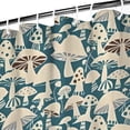 thumbnail image 3 of Beige Brown Mushroom Blue Pattern Shower Curtain 72"x72" ,Bathroom Decorative Shower Curtains Set with 12 Hooks,Modern Waterproof Washable Shower Curtain, 3 of 6