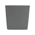 Curver Jute 11" Cube Plastic Storage Basket, Grey Flannel