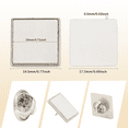 thumbnail image 4 of 1Set 20 Sets Alloy Sublimation Blank Brooch Pin Square 19.5x19.5mm, 4 of 5