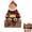A, variant on Family Christmas Stocking Holder Shelf Sitters, Christmas Stocking Stand Holder with Plaid Design, Hidden Hooks & Dangling Legs for Fireplace Mantel