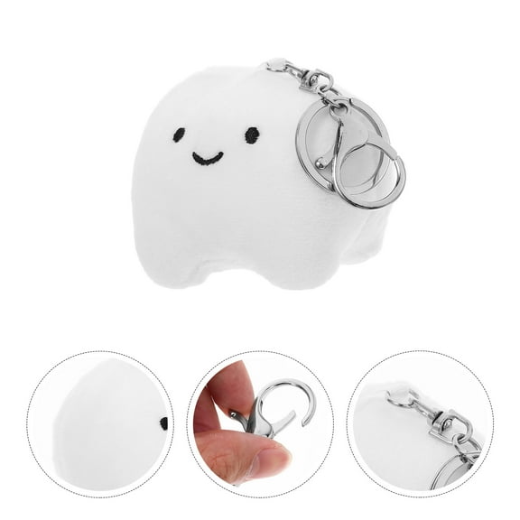 WEUVEB Adorable White Plush Tooth Keychain for Kids Handcrafted Cartoon Fun Toy 3.5 x 2.5 Inches