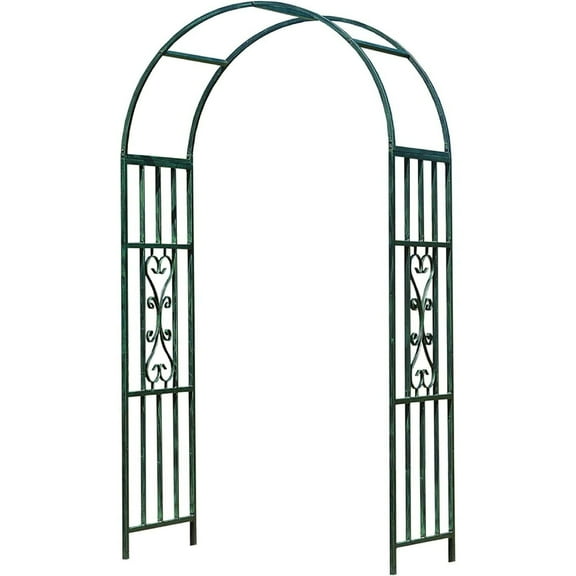 Garden Archway - Metal Plant Trellis Arbor for Climbing Roses & Vines - Outdoor Decor