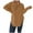Brown, variant on Oversized Pullover Tops for Women Stand Collar Button down Solid Sweatshirts Long Sleeve Warm Pullover Blouse