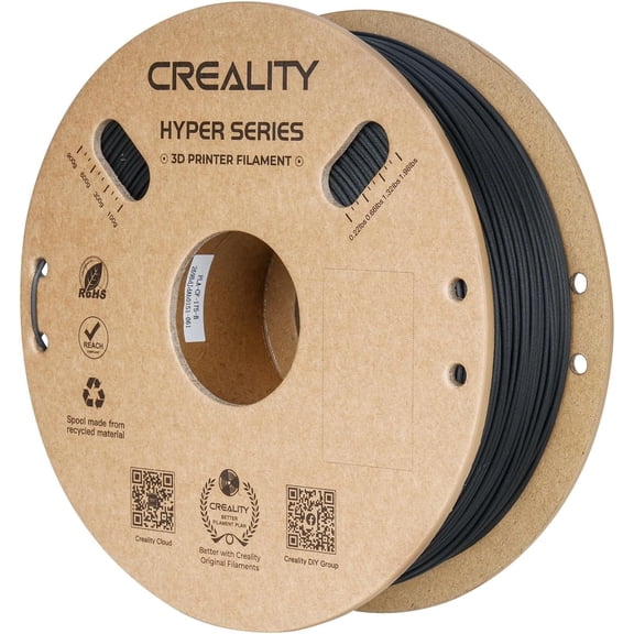 Creality Carbon Fiber 1.75mm High-Speed 3D Printer Filament 50-300mm/s Spool Dimensional  /- 0.03mm For K1C & Most 3D Printers Black 1 Unit per pack