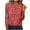Red Plus Size Blouse for Women_d, variant on CYMMPU Tunic Tops 3/4 Sleeve Floral Printed Round Neck Loose Fit Summer Fashion Shirts Blouses for Women Dressy Casual Spring Tops Lightweight Basic T-Shirts Khaki S
