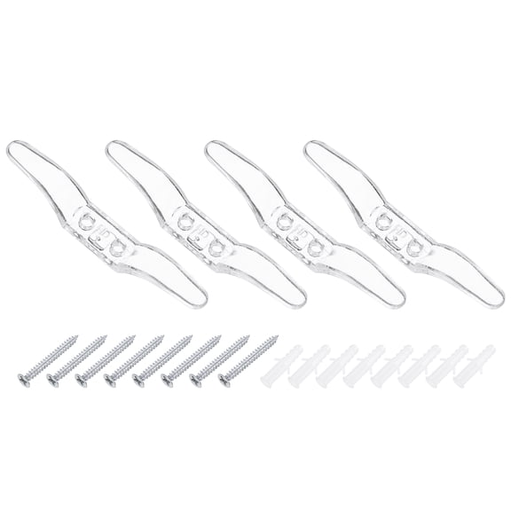 4Pcs 80x12mm Blind Cord Cleats, Blind String Safety Rope Plastic Holder, Clear