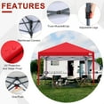 thumbnail image 5 of ABCCANOPY 10' x 10' Red Outdoor Pop up Canopy Tent Camping Sun Shelter-Series, 5 of 8