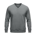 thumbnail image 4 of Sweatshirts for Men Fall Winter Solid Color Soft Loose Fit Pullover Sweatshirt Long Sleeve V Neck Hoodless Sports Casual Sweatshiers, 4 of 6
