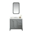 thumbnail image 2 of Water Creation Queen 36"W Wood Single Bathroom Vanity in Cashmere Gray and White, 2 of 4