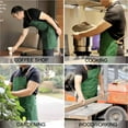 thumbnail image 6 of Shop Work Apron for Barista Bartender Barber Artist Painting Gardening, Cross Back Strap Adjustable for Men Women Apron with Large Pocket, Canvas Chef Apron for Kitchen Cooking Baking Grilling -Green, 6 of 7