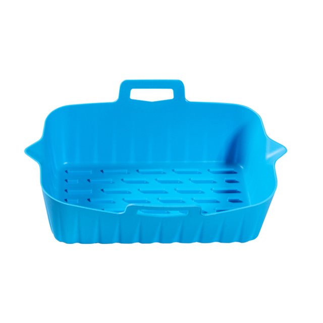 Plateau de Cuisson en Silicone pour Friteuse à Air Chaud, Poêle Rectangulaire Réutilisable Résistante à la Chaleur, Doublure pour Friteuse à Air, Outils de Cuisine