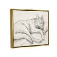 thumbnail image 3 of Stupell Industries Dog Curled Up Resting Detailed Graphite Pencil Drawing Drawing Print Metallic Gold Floating Framed Canvas Print Wall Art, Design by George Dyachenko, 3 of 9